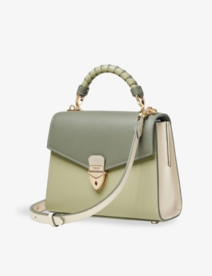 ASPINAL OF LONDON: Mayfair Midi 2 Leather Top-Handle Bag