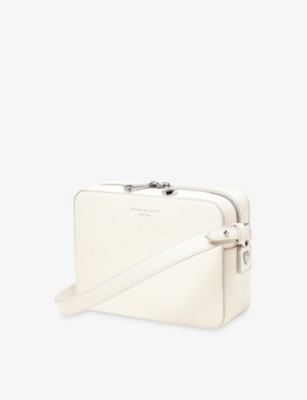 ASPINAL OF LONDON: Camera Grained Leather Crossbody Bag