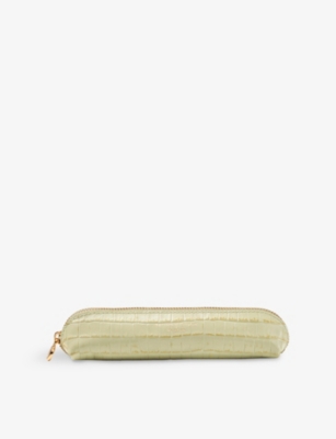 ASPINAL OF LONDON: Logo-Plaque Slim Leather Pen Case