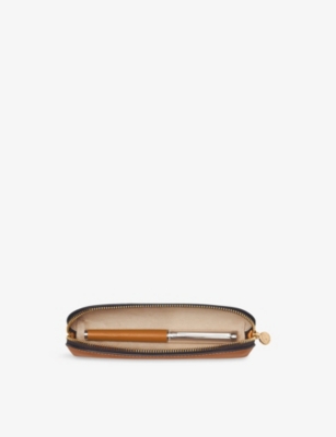 ASPINAL OF LONDON: Logo-Plaque Slim Leather Pen Case