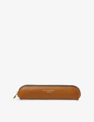 ASPINAL OF LONDON: Logo-Plaque Slim Leather Pen Case