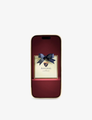 ASPINAL OF LONDON: Logo-Embossed Leather iPhone 16 Phone Case