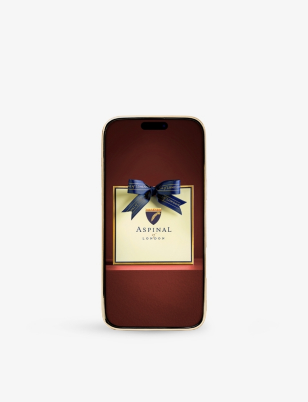 Logo-Embossed Leather iPhone 16 Max Phone Case