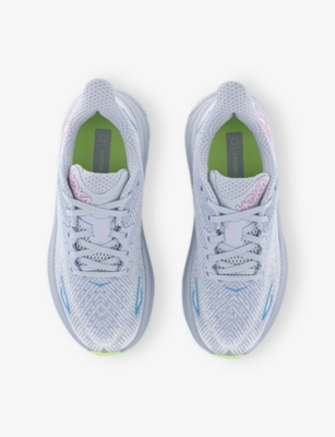 Hoka Mens Gull Sea Ice Clifton 9 Mixed-material Trainers In Gull Sea Ice