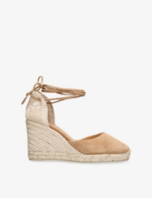 CASTANER: Carina Suede Wedge Espadrilles