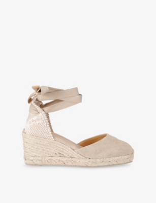 CASTANER: Carina Cotton Wedge Espadrilles