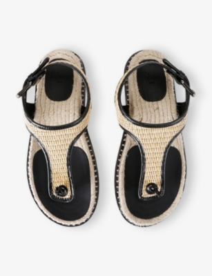 CASTANER: Tamesis 104 Raffia And Leather Sandals