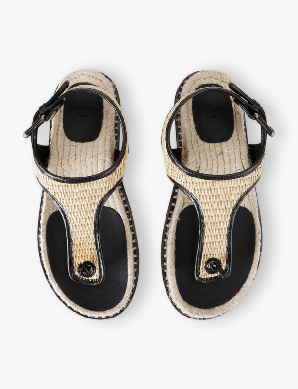 Tamesis 104 Raffia And Leather Sandals