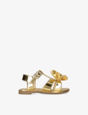 SOPHIA WEBSTER: Kids' Celeste Butterfly-Embellished Metallic-Leather Sandals