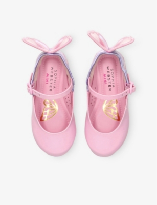 Sophia Webster Baby Chiara Flat Butterfly-embellished Leather Pump In Pink Comb