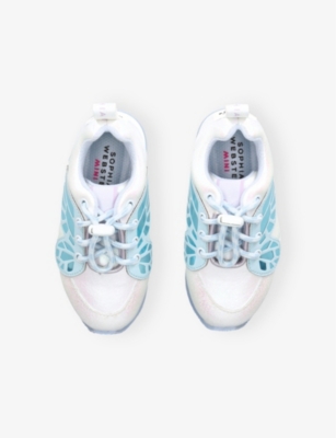 Sophia Webster Lilac Kids' Chiara Butterfly-embellished Woven Low-top Trainers Eur 33 / 1 Uk In Lilac