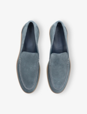 Magnanni Suede Loafers In Blue/pal.c