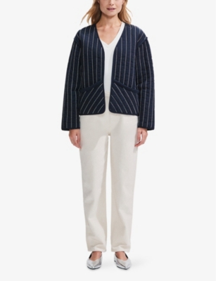 RO&ZO: Stitch-Embroidered Padded Cotton Jacket