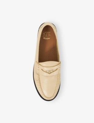 DUNE: Gilmour Penny-Embellished Leather Loafers