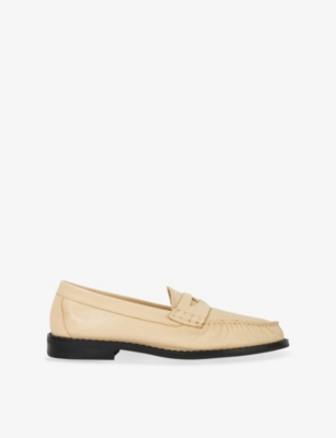 DUNE: Gilmour Penny-Embellished Leather Loafers