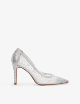 DUNE: Brightest Diamanté Mesh Court Heels