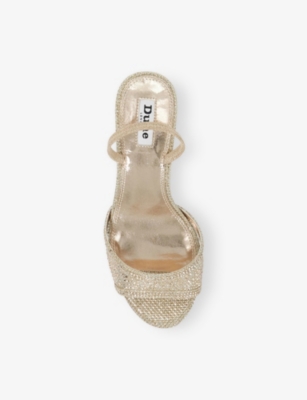 DUNE: Mariko Rhinestone-Embellished Mesh Heeled Sandals