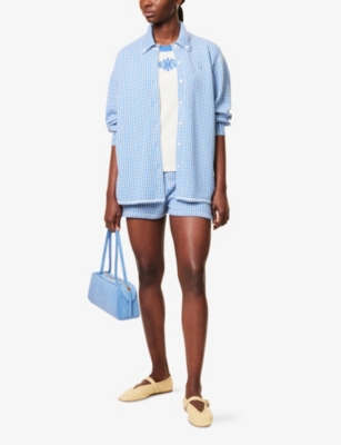 BARRIE: Oxford Long-Sleeve Cashmere-Blend Knitted Overshirt