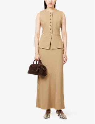 PRETTY LAVISH: Jean Fitted Woven Waistcoat