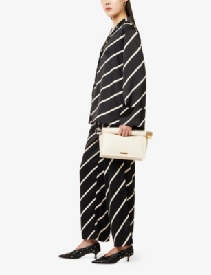 PRETTY LAVISH: Bobbi Wide-Leg Satin Trousers