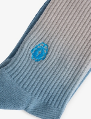 EDWIN EUROPE: Dip-Dye Ribbed Cotton-Blend Crew Socks