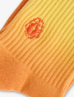 EDWIN EUROPE: Dip-Dye Ribbed Cotton-Blend Crew Socks