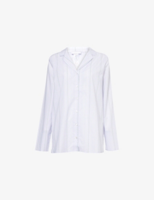 HANRO: Sleep & Lounge Striped Cotton Pyjama Shirt
