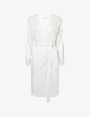 HANRO: Lace-Trim Jersey Robe