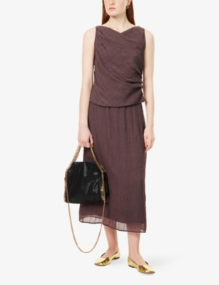 SAMSOE SAMSOE: Savira Crinkle Woven Midi Skirt