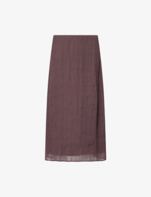 SAMSOE SAMSOE: Savira Crinkle Woven Midi Skirt