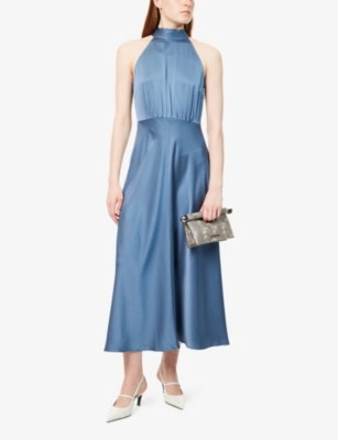 SAMSOE SAMSOE: Rheo Halter-Neck Woven Maxi Dress