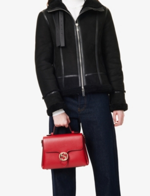 RESELFRIDGES: Pre-Loved GG Marmont Leather Top-Handle Bag