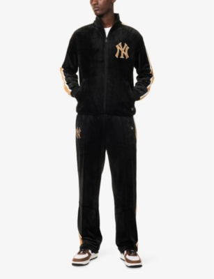 NEW ERA: New York Yankees Logo-Embroidered Velour Track Jacket