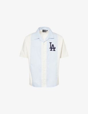 NEW ERA: L.A Dodgers Logo-Embroidered Cotton Baseball Shirt