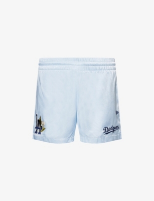 NEW ERA: L.A Dodgers Logo-Embroidered Woven Shorts