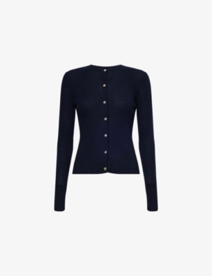 VINCE: Ribbed Slim-Fit Cashmere and Silk Cardigan