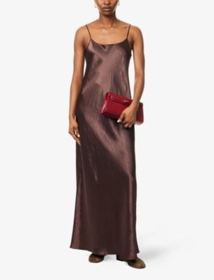 VINCE: Shoulder-Straps Scoop-Neck Woven Maxi Dress