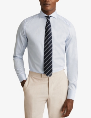 REISS: Storm Reg Long-Sleev Cotton-Twill Shirt