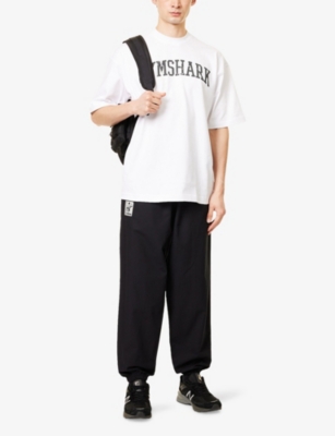 Gymshark Mens  Pumper Two-slip-pockets Cotton-poplin Trousers In Black