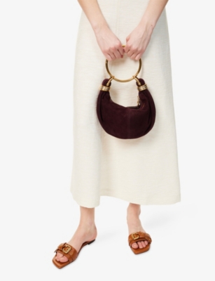 CHLOE: Bracelet Hobo Mini Suede Top-Handle-Bag