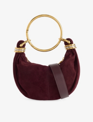 CHLOE: Bracelet Hobo Mini Suede Top-Handle-Bag