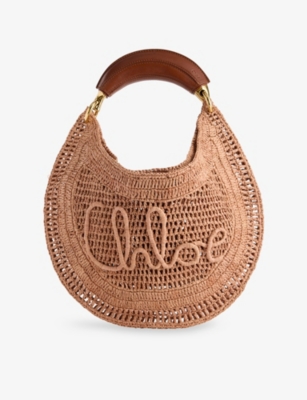 CHLOE: Summer Banana Raffia Hobo Bag
