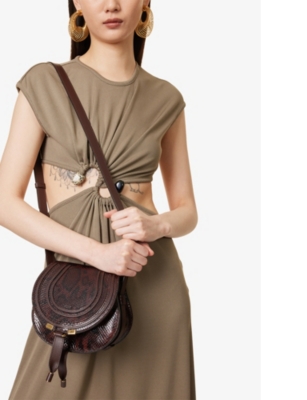 CHLOE: Marcie Snake Leather Cross-Body Bag