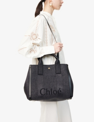 CHLOE: Carry Small Canvas Tote Bag