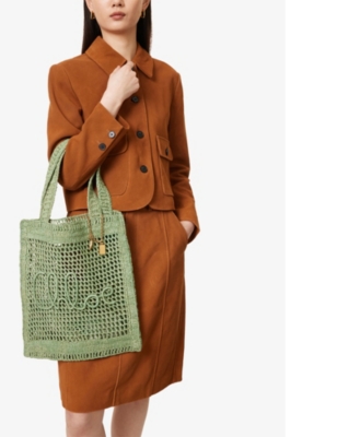 CHLOE: Summer Banana Raffia Tote Bag