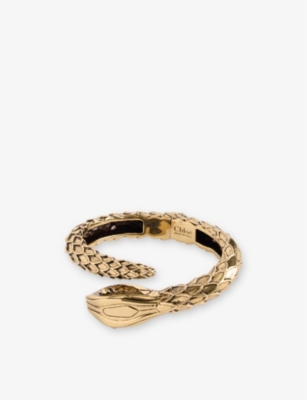 CHLOE: Snake Gold-Plated Brass Bracelet