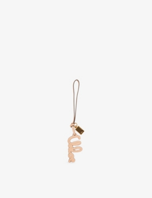 CHLOE: Logo-Text Leather Charm