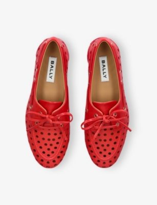 BALLY: Plume Leather Moccasin Shoes