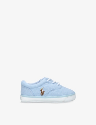 POLO RALPH LAUREN: Baby Keaton Canvas Crib Shoes