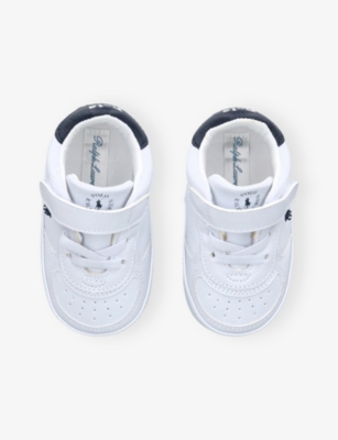 POLO RALPH LAUREN: Baby Master's Court Faux-Leather Crib Shoes